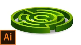 Adobe Illustrator: 3D labyrinth