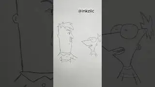 is bro Ferb? 💀 #shortsfeed #drawing #funny #ferb #caricature #viral #memes