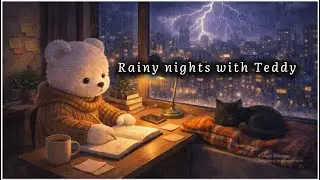 Rainy Nights with Teddy ☔ Cozy Chillhop Lofi Beats for Study, Sleep & Relax