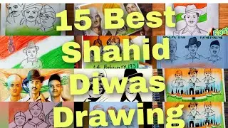 15 Best Shahid diwas drawing | Shahid diwas poster drawing ideas | Shahid diwas painting Easy
