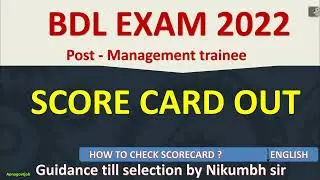 BDL MANAGEMENT TRAINEE EXAM SCORECARD (FOR ALL BRANCHES)(2022)