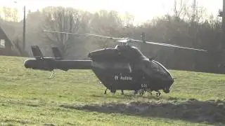 MD 902 G-16 Police F&eacute;d&eacute;rale Belgium Take Off Jumet