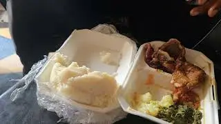 Eating south african street food 