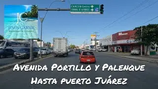 Recorrido en avenida Portillo y Palenque hasta Puerto Ju&aacute;rez.