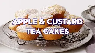 Apple and Custard Tea Cakes in a muffin pan