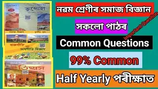 Class 9 / social science / common Questions / Half Yearly exam 2025 / History/ Geography/ Pol & Eco 