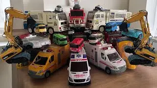 POLICE CAR, FIRE TRUCK, BUS TAYO, AMBULANCE, EXCAVATOR AND TRANSFORMERS 