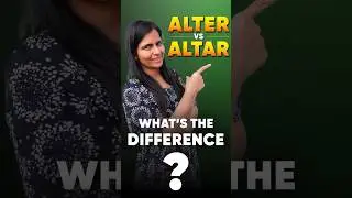ALTER vs ALTAR || What's the difference || Nimisha Bansal