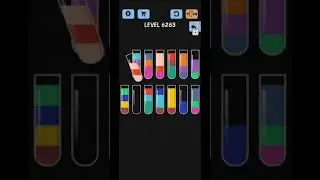 Water Color Sort Level 6283 Gameplay Solution