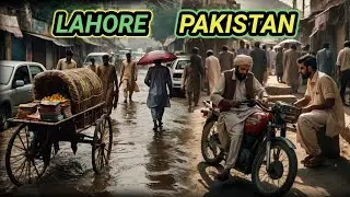 PAKISTAN BEAUTIFUL LAHORE ROAD SIDE WALKING TOUR 4K VIDEO WALKING TOUR.