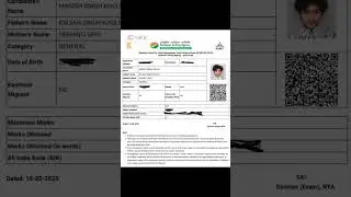 Nchm jee 2025 result. #nchmctjee2025 #nchmctjeet #nchmctjeetopper