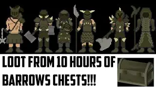 Loot from 10 hours of Barrows chests OSRS (Insane low level money maker!)