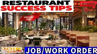 Restaurant operation opening to closing | What is Job order ?