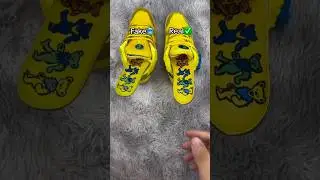 Real Vs Fake Yellow Grateful Dead Nike Dunk #sneakerhead #sneakers #viral
