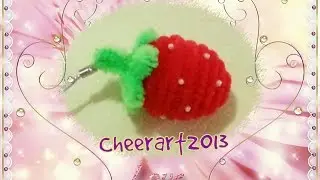 Diy fun craft : pipe cleaner strawberry charm手工教學:毛根草莓吊飾
