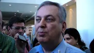 Impromptu press briefing with Luiz Alberto Figueiredo Machado, the Brazilian Lead Negotiator