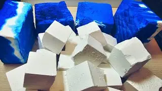 Blue Jumbos White Cubes Crush C/W @TheChalkCafe Gymchalk ASMR Satisfying Relaxing Sleepaid 😌 😴 👌 