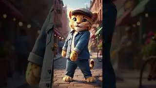 Dancing City Kitty #ai #aidance #shorts #shortsfeed #cutecat #funnydance #memes #viralvideo #kitty