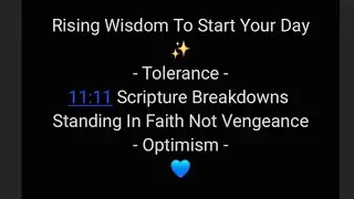 Rising Wisdom To Start Your Day ✨️