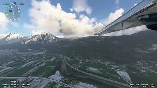 Microsoft Flight Simulator FS2020 Mit der ATR 72 6 Anflug auf Innsbruck und erster Schnee