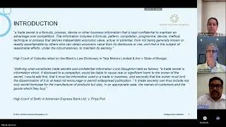 USIBC Quarterly Webinar on Trade Secret Protection in India with SAM