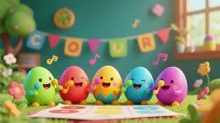 Learn Colors with Singing Magic Eggs | Color Nursery Rhymes & Kids Songs
