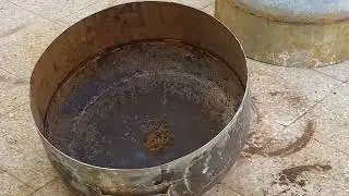 تحويل سخان ماء الى منقل حطب