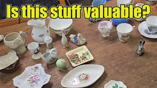 Storage Shed Clean-out Part 137. Unboxing some Mystery Vintage Pottery & English China. Good Value!