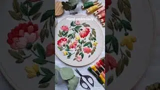 Bright floral embroidery #art #embroidery #handembroidery #handmade #stitch #embroiderydesign