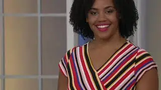 Du Jour Striped Wrap Knit Midi Dress on QVC