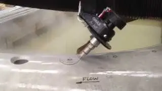 Omax Waterjet 5-Axis Bevelled Hole Cut