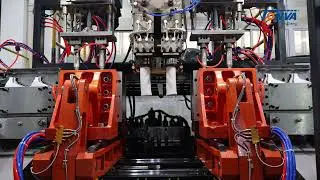 Fully automatic blow molding machine for 1L jerrycan,two cavities with trimming device.