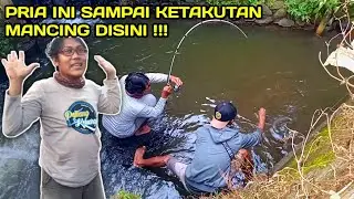 Pria Ini Sampai Ketakutan Mancing Di Air Terjun || Teriak Minta Tolong