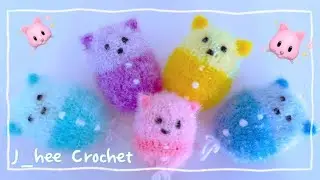 SUB]Crochet Amigurumi Animal  고양이(오뚝이) 수세미뜨기
