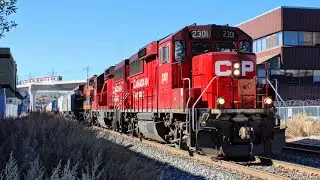 CP Exshaw local freight train Eastbound arriving Calgary, AB on the Laggan subdivision.