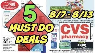 5 MUST DO CVS DEALS (8/7 - 8/13) | MONEYMAKER & MORE!