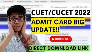 CUET ADMIT CARD 2022| CUET admit card update |CUET admit card releases soon|CUCET 2022 #cuet #shorts