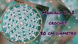 CARPETA - ATRAPASUEÑOS - MANDALA. 2.2.  ARO DE 30 CM. 9 vueltas LINEAL.