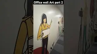 Office wall art design part 2 #art #draw #drawing #officedecor #shorts #trending