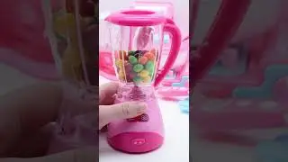 Colored Sugar Beans & Test Pink Juicer Kitchen Shop Play House ASMR #toys #unboxing #cookware
