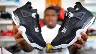Air Jordan 4 Black Canvas