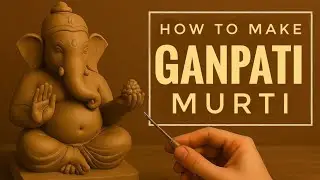 Clay Ganesh Idol Making At Home | Eco-friendly Ganesha At Home | DIY Clay Ganpati bappa | Part 1