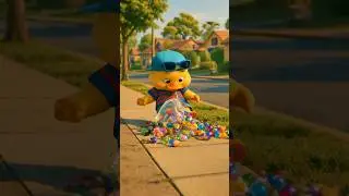 Cute duck Bibi and the bag of sparkling marbles#funny #duck #cuteanimals #cute
