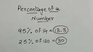 How to find Percentage of a Number in just seconds!