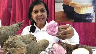 Purple Yam / Dioscorea Alata / Ube/Ubi / Greater Yam. How to make Sri Lankan Purple Yam dessert?