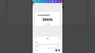 Canva text effect part-5 | Glitch text effect  #canvatexteffect