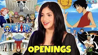 FIRST TIME REACTING TO ONE PIECE Openings (1-11) and Endings (Until Impel Down)