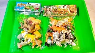 Cow Giraffe Elephant Tiger Panda Rhinoceros Animal Toys, Asmr