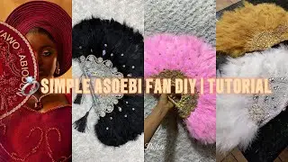 How To Make a Simple Asoebi Hand Fan | Easy DIY 🪭Bridal Fan Tutorial 