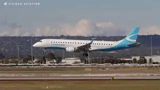 6 aircraft landing on RW03 at Perth Airport.